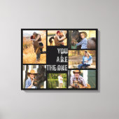 Sie sind die One 7 Foto Collage Black Leinwanddruck (Vorderseite)