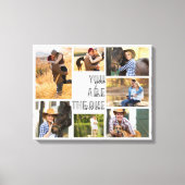 Sie sind die One 7 Foto Collage Gray Marmor Leinwanddruck (Vorderseite)