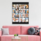 Sie sind die One Romantic 20 Foto Collage Black Leinwanddruck (Insitu (Wohnzimmer))