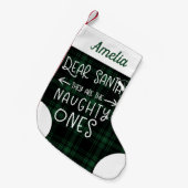 Sie sind die scheußlichen grün Karierten Niedliche Kleiner Weihnachtsstrumpf (Vorderansicht (hängend))