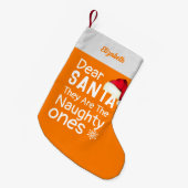 Sie sind die scheußlichen, lustigen kleinen Orange Kleiner Weihnachtsstrumpf (Vorderansicht (hängend))