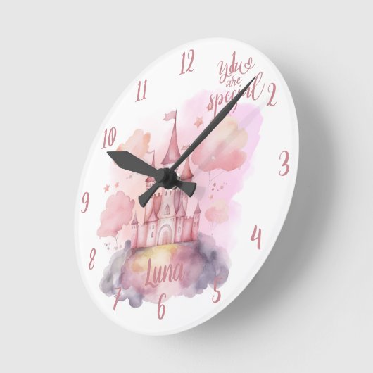 Sie sind die Special Palace Pink Cloud anpassbar Runde Wanduhr (Winkel)