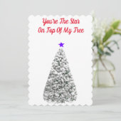 Sie sind die Star Weihnachtskarte Einladung (Stehend Vorderseite)