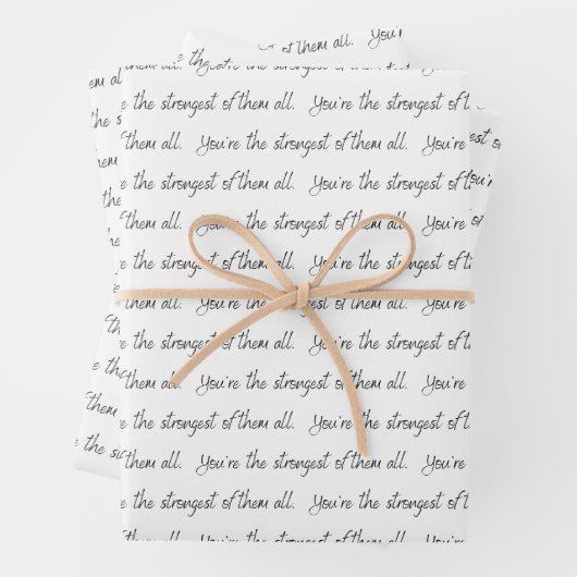 Sie sind die stärksten Papierblätter Geschenkpapier Set (Beispiel)