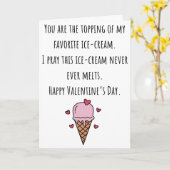 Sie sind die Topping - Ice Cream Liebe Karte (Gelbe Blume)