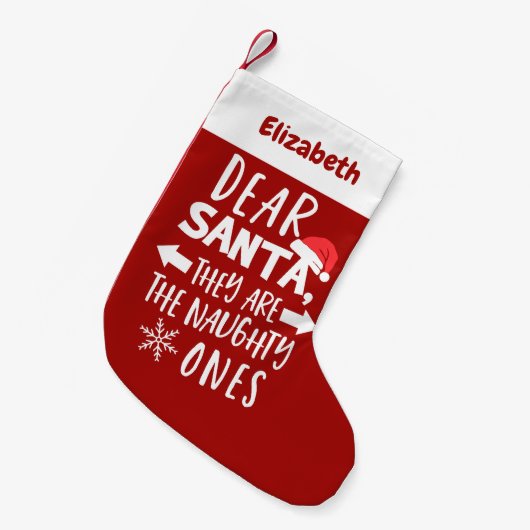 Sie sind die verrückten, sonnigen Weihnachten Kleiner Weihnachtsstrumpf (Vorderansicht (hängend))