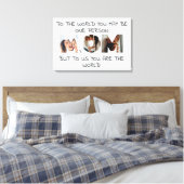 Sie sind die Welt - Custom Foto MAMA Canvas Print Leinwanddruck (Insitu (Schlafzimmer))