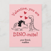 Sie sind Dino-mite Dinosaur Valentine Postcard Postkarte (Vorderseite)