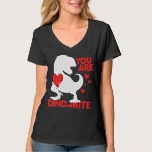 Sie sind Dino Mite Kids T Rex Dinosaurier Valentin T-Shirt