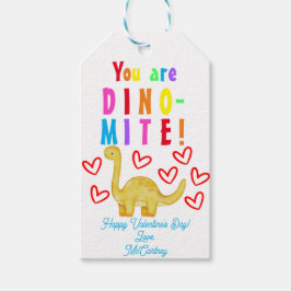 Sie sind DINO-mite Kids Valentine's Geschenkmarke Geschenkanhänger