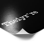 Sie sind dort, sie sind Grammer Typo Fotodruck (Ecke)