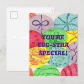 Sie sind Eierstra-Spezialeier für Ostern Postkarte (Vorne/Hinten)