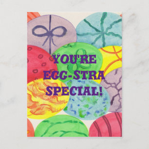 Sie sind Eierstra-Spezialeier für Ostern Postkarte