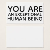 Sie sind ein außergewöhnlicher Mensch, der Geschen (Vorne & Hinten)