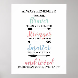 Sie sind ein Braver Print Poster für Kinderzimmer
