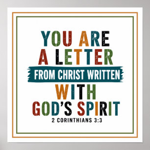 Sie sind ein Brief Christi, geschrieben von Gottes Poster