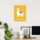 Sie sind ein bunter Lama Poster (Heimbüro)