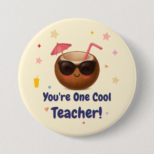 Sie sind ein Cooler Lehrer - Funny Coconut Button (Vorderseite)