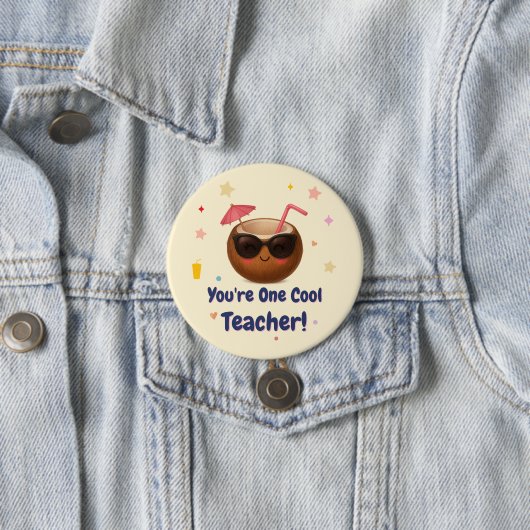 Sie sind ein Cooler Lehrer - Funny Coconut Button  (Beispiel)