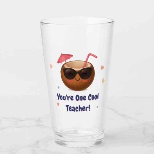 Sie sind ein Cooler Lehrer - Funny Coconut Glass C Glas (Vorderseite)