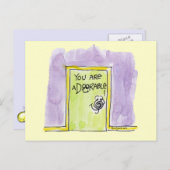 Sie sind ein DOORable-Cartoon Postkarte (Vorne/Hinten)