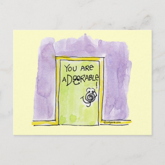 Sie sind ein DOORable-Cartoon Postkarte (Vorderseite)