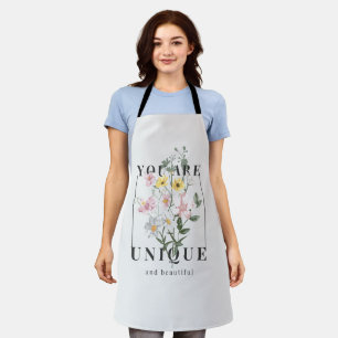 Sie sind ein einzigartiger floraler Slogan Schürze
