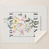 Sie sind ein einzigartiger floraler Slogan Sherpadecke (Vorderseite (Horizontal))