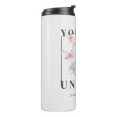 Sie sind ein einzigartiger floraler Slogan Thermosbecher (Nach links gedreht)