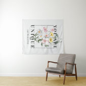 Sie sind ein einzigartiger floraler Slogan Wandteppich (Beispiel (Horizontal))