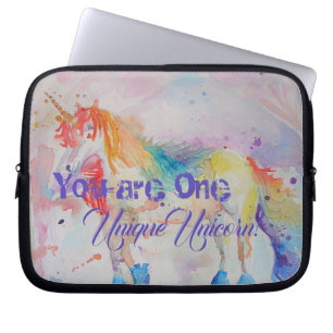 Sie sind ein einzigartiges Einhorn! Girls Pink Uni Laptopschutzhülle