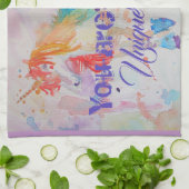 Sie sind ein einzigartiges Einhorn! Mauve Tee Hand Geschirrtuch (Gefaltet)