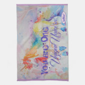 Sie sind ein einzigartiges Einhorn! Mauve Tee Hand Geschirrtuch (Vertikal)