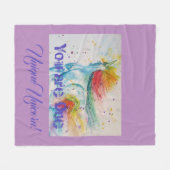 Sie sind ein einzigartiges Einhorn! Rainbow Waterc Fleecedecke (Vorderseite (Horizontal))