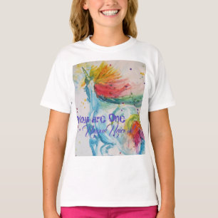 Sie sind ein einzigartiges Einhorn! Rainbow Waterc T-Shirt