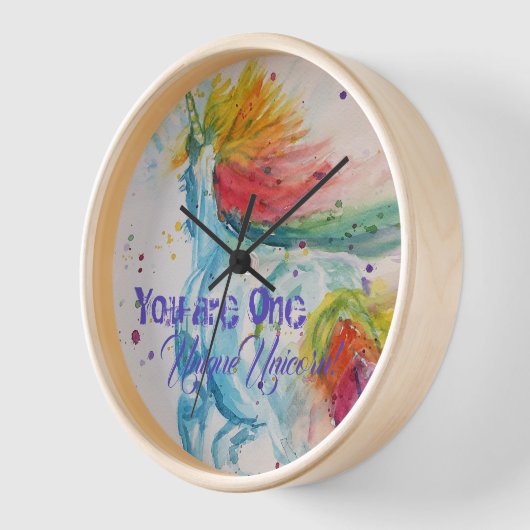 Sie sind ein einzigartiges Einhorn! Rainbow Waterc Uhr (Winkel)