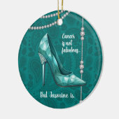 Sie sind ein fabelhaft Aquamarines Ovarialkarzinom Keramik Ornament (Links)