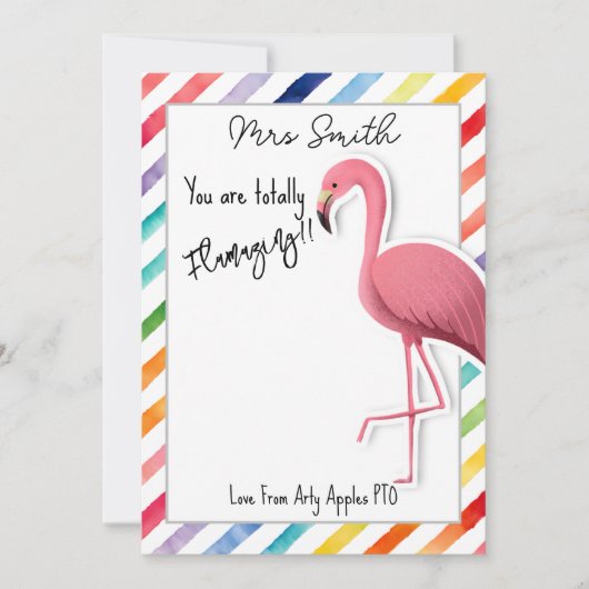 Sie sind ein fantastischer, flamingo Geschenkgutsc Einladung (Vorderseite)