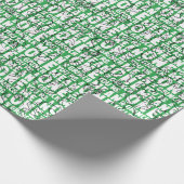 Sie sind ein Gemeines, Mr. Grinch Green Pattern Geschenkpapier (Ecke)