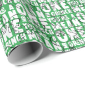Sie sind ein Gemeines, Mr. Grinch Green Pattern Geschenkpapier (Rolleneckpunkt)