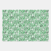 Sie sind ein Gemeines, Mr. Grinch Green Pattern Geschenkpapier Set (Vorderseite 2)