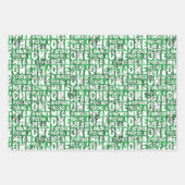 Sie sind ein Gemeines, Mr. Grinch Green Pattern Geschenkpapier Set (Vorderseite)