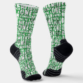 Sie sind ein Gemeines, Mr. Grinch Green Pattern Socken (Gewinkelt)