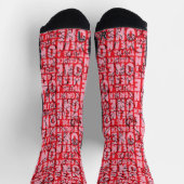 Sie sind ein Gemeines Mr. Grinch Red Pattern Socken (Oben)