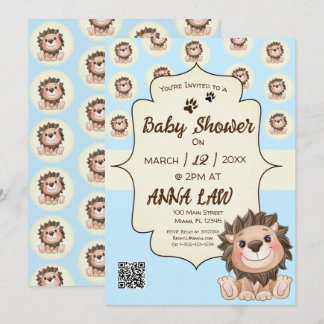 Sie sind ein großer Niedlicher Lion Baby Boy Einladung