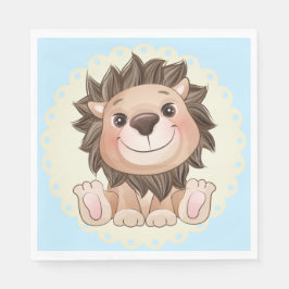 Sie sind ein großer Niedlicher Lion Baby Boy Serviette