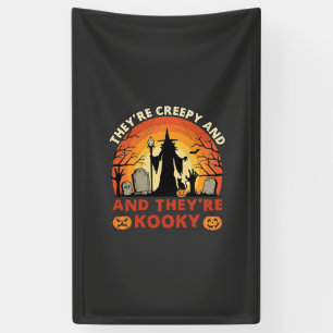 Sie sind ein gruseliger Halloween-Hexen-Friedhofs- Banner