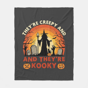Sie sind ein gruseliger Halloween-Hexen-Friedhofs- Fleecedecke