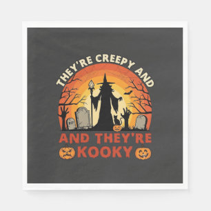 Sie sind ein gruseliger Halloween-Hexen-Friedhofs- Serviette