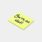 Sie sind ein Idiot Posten-its® Post-it Klebezettel (angewinkelt)